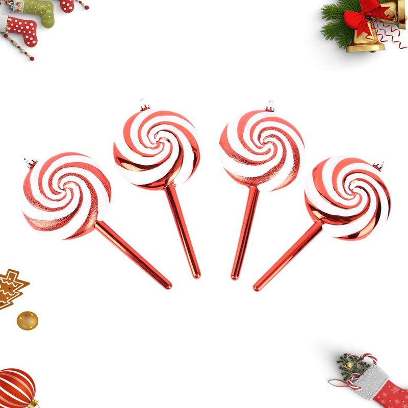 Red and White Lollipop Christmas Decorations Small Combinations Red and