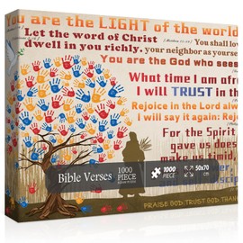 Christian Bible Puzzles for Adults, Religious Jigsaw Puzzles 1000 Pieces, Inspirational Bible Verses Jigsaw Puzzles as Religious Wall Decor