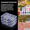 Fahibin Pack of 3 Compartments Storage Box, 8 Compartments, Plastic