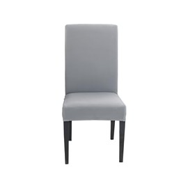 Hyper Cover Stretch Dining Chair Covers (Silver, 6 pcs) - Premium Chair Cover Set for Dining Chairs, Elastic and Durable Chair Protectors, Easy to Install and Maintain