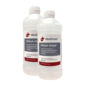 Dealmed Witch Hazel, 16 oz. | Natural Astringent Cleans and Refreshes Skin | No Artificial Fragrance or Dyes (Pack of 2)