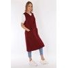 Women's Sleeveless Cooking Apron Apron Button Gown Plain House Dress,