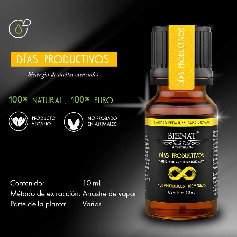 Bienat Aromaterapia Mezcla de Aceites Esenciales Bienestar Total (Eucalipto, Clavo