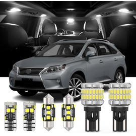 AENVTOL 20 Pieces Interior LED Lights Kit + Back Up Reverse Lights for Lexus RX350 RX270 RX450h 2009-2015 White Interior Bulbs Package + License Plate Lights, Install Tool