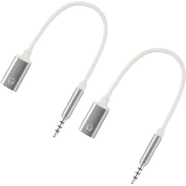 DPWOUM 2pcs 3.5mm Male to TypeC Female Audio Cable Cord,Analog Cable Type-C Converter Earphone Adapter Compatible with MP3 Players,Cables and Adapters (Silver)