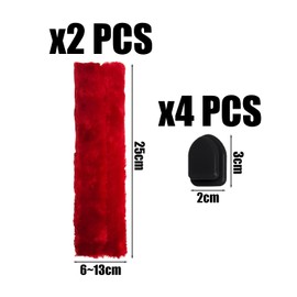 1 Pair Of Seat Belt Covers, 4 Pieces Of Car Hooks, Car Seat Belt Covers, Seat Belt Shoulder Pads, Plush Protective Covers, Seat Belt Shoulder Pads, Car Accessories