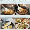 Pack of 2 Silicone Solid Turner, Non Stick Slotted Kitchen