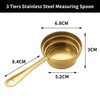 2 Pcs 3-in-1 Stainless Steel Measuring Spoons 75ml Coffee Measuring