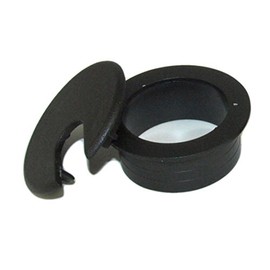MyCableMart 1 1/2" Cut-Hole Size Black Round Wire Management Grommet with Removable Lid