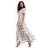 Women's Boho Floral Maxi Dress Summer Button Up Split Flowy