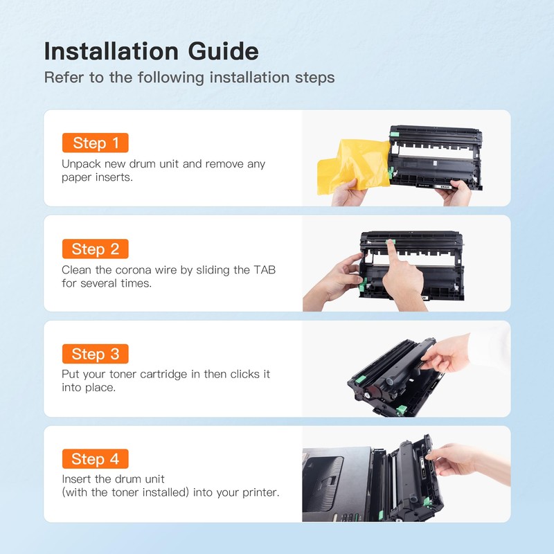 E-Z Ink Compatible Drum Unit (Not Toner) Replacement for Brother