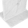 Jofran Enzo Luxury Genuine Solid Marble Icon End Table,White