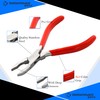 OdontoMed2011 Small Ring Closing Pliers Pvc Grip Handle (Red Grip)