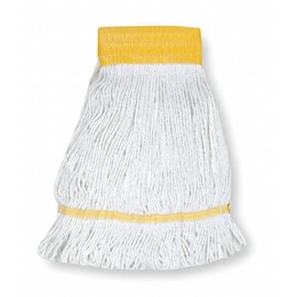 Tough Guy 1TYN6 Wet Mop, Small, White, Looped End