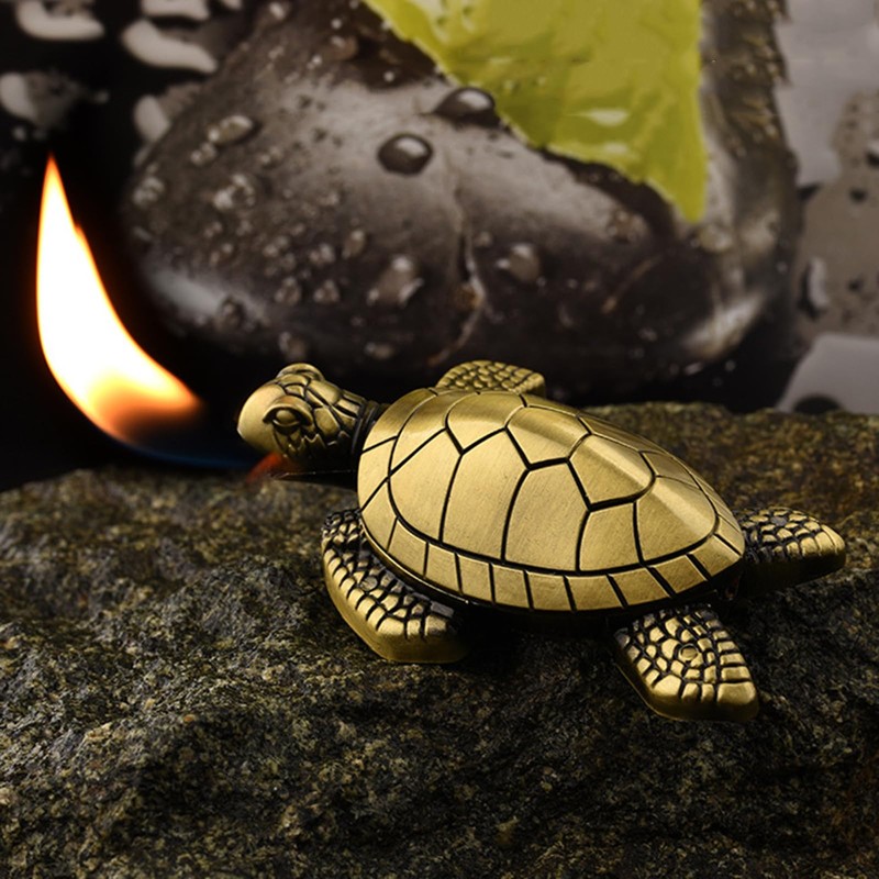 Torch Lighter - Turtle Shaped Refillable Gas Adjustable Flame Lighter,