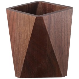 dohobby Black Walnut Wooden Pencil Box Multiple-Use Organizer Funny Pen Holder, for Office, Desk, Home, Bathroom, Bedroom