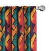 Ambesonne Modern Curtains, Geometric Contemporary Art Design Black Bold Zig
