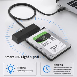 A-Goldnest SATA to USB Adapter for 2.5 3.5 Inch HDD/SSD Hard Drive Disk, Optical Drive, with 12VPower Adapter, SATA to USB (3.5 SATA)