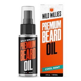 Cool Mint Wild Willie's Beard Elixir 2 oz. - This Amazing Beard Oil is Made Of 10 Natural Organic Nutrient Rich Essential Oils That Condition and Trea