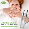 BALUCA Stainless Steel Diamond Nail File for Natural Acrylic Nails,