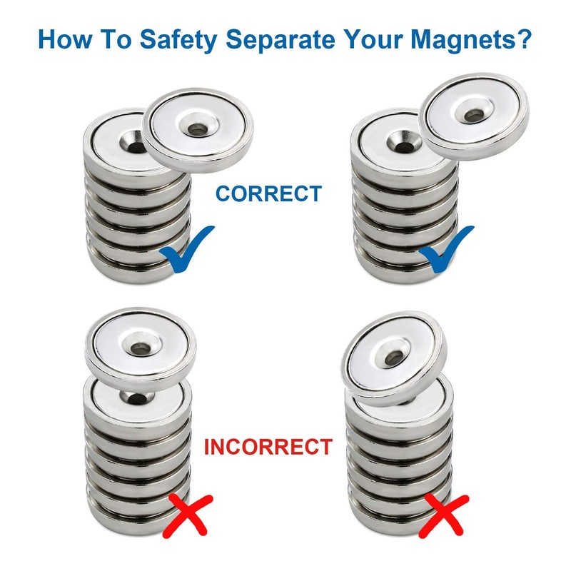LOVIMAG 60lbs Holding Force Neodymium Cup Magnets, Industrial Strength Round