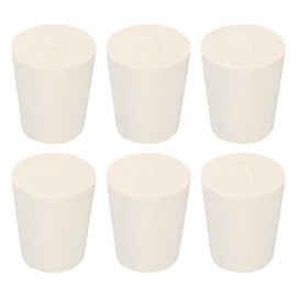 sourcing map Rubber Conical Plugs 17 mm to 23 mm Solid Test Tubes Plugs White for Lab House Pack of 6