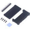 Aluminum Alloy Cooling Case Acrylic Bottom Shell Passive Cooling Enclosure