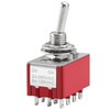 Heschen Miniature Toggle Switch, MTS-402, ON/ON, 4PDT 12 Pins, 2A