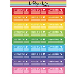 Appointment Planner Stickers | Libby and Lou Sticker Co (Rainbow)