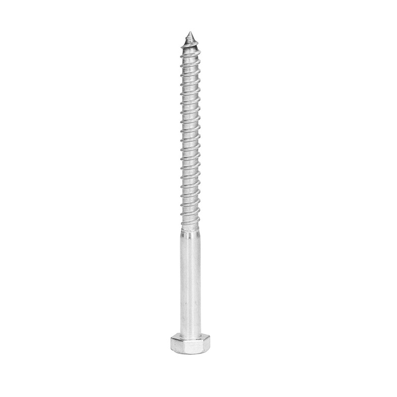 304 Stainless Steel Half Thread Bolt Wood Hex Lag Screws