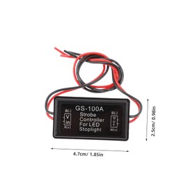Gatuida 100a Led Brake Light Flasher for Car Motorcycle Strobe Module Easy to Install Enhanced Safety Visibility