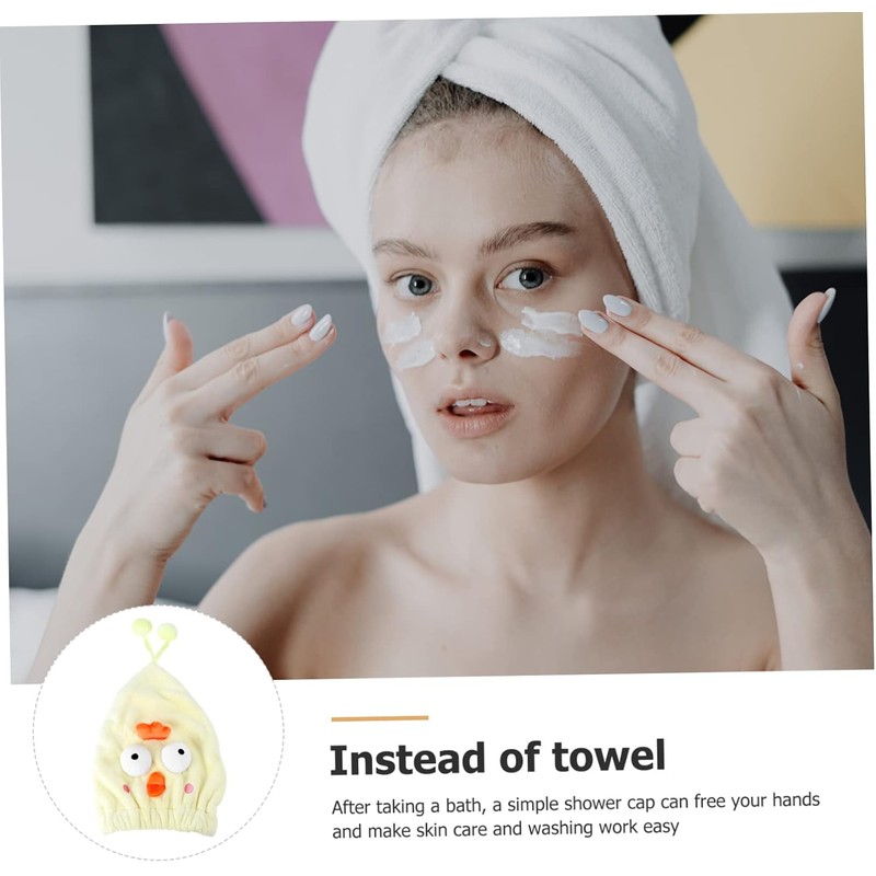 Toalla de Microfibra para Secado Rápido del Cabello Color Amarillo,