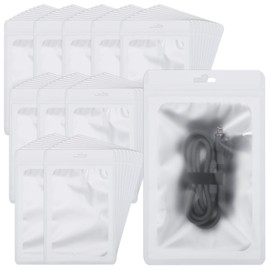 Jewelry Bags Svaldo Small Item Holders White 100-Piece Set 13*21cm Zipper Bags Zipper Poly-Bags Jewelry Packaging Supplies Waterproof Moisture-Proof Seal Vinyl Storage Bags Fade-Resistant Accessory