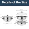 Steamer Pot Stainless Steel 2 Tier - 28cm Steamer Pot
