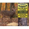 AmericanOutdoorsCo TIN SIGN "Warning Baiting Deer Is Ilegal" Humorous Made