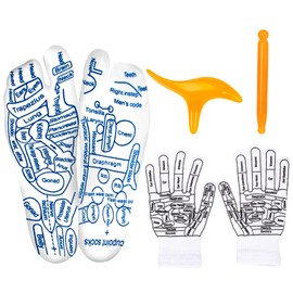 Reflexology Socks for Women Men,Reflexology Socks and Tools,Acupressure Socks and Gloves,Acupuncture Socks,Foot Massage,Hand Massager,Reflexology Tool (Women,size35-39)