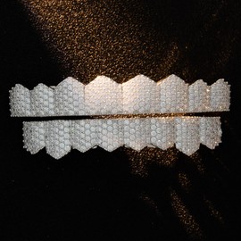 ZEIRLLZ Grillz Grills for Your Teeth Simulated Diamond Teeth Grillz with Extra Molding Bars Included 18K Gold Plated All Iced Out Cubic Zirconia Golden Teeth for Men Women (8009-Silvery)