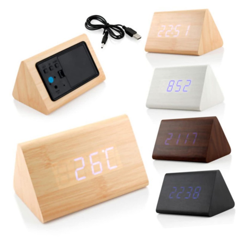 Artibetter Men's Watches Smart Watch Table Clock Modern Clock Wooden