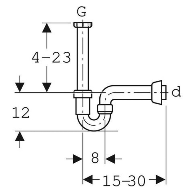 Geberit Sink Outlet Diameter 50 mm White, with connection Thread