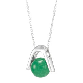 Silpada 'Fresh Orb' Sterling Silver Green Aventurine Pendant Necklace, 18" + 2"