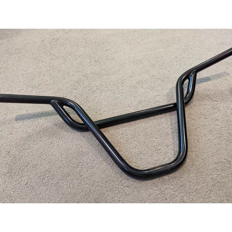 Unbranded BLACK PRETZEL BMX/ FREESTYLE BICYCLE HANDLEBARS 22.2 MM, 11"RISE