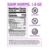 Rotten Gummy Worms, 8-Pack (1.8 oz Single-Serve Bags) - Size: