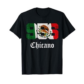 Mens Mexican Flag Chicano Apparel Texas 956 Area Code T-Shirt