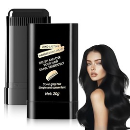 2 en 1 Peine con Tinte De Cabello, Cubre Canas en Barra para Mujer, Resistente Al Agua y Al Sudor, Tinte Rápido, Ingredientes Seguros, Peine para Tinte de Cabello Portátil, Unisex (Negro)
