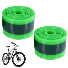 Foreverup 2 PCS Bike Tyre Liner, Anti-puncture Bike Inner Tube Protector, TPU Bicycle Tube Flat Protector Compatible with 29"/26/700C, Anti-puncture Proof Belt Tyre Tape Boom (Green)