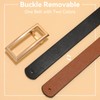 SUOSDEY Fashion Leather Belt for Women, Reversible Skinny Belt for