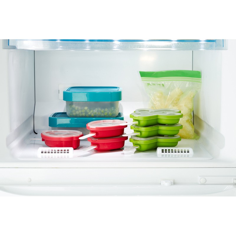 Lékué Eisformen in Erdbeerform, Silikon, rot, 15,4 x 9,4 x