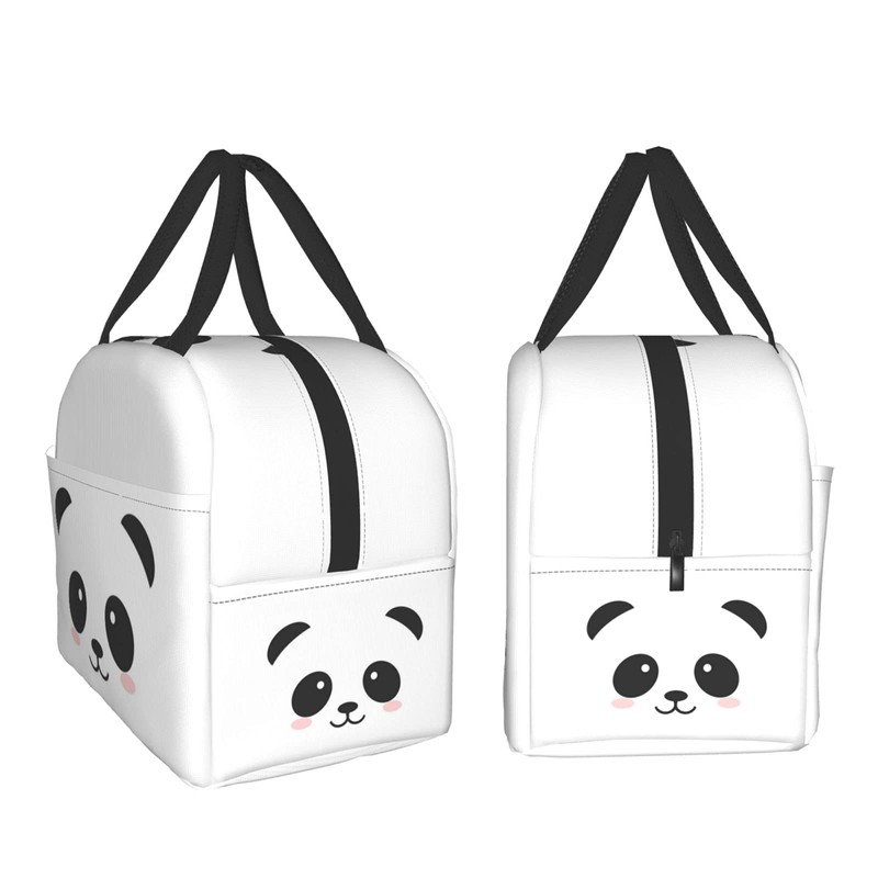 Hulnulnu Panda Kawaii Lunch Bag, Waterproof, Reusable, Durable, Stylish, Aluminum