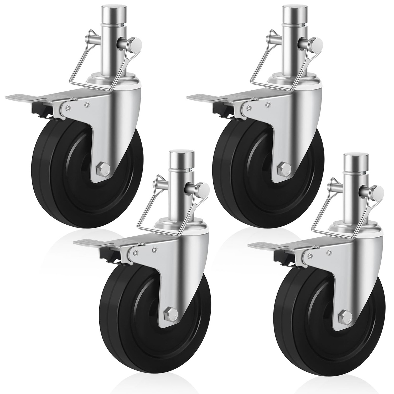 Besitu 5 inches Scaffolding Wheels Baker Scaffold Wheels 1 Inch Solid ...