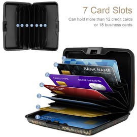 Credit Card Holder RFID Aluminum Wallet Card Case Mini Business Cards Holder Metal ID Case for Men Women, Mushroom